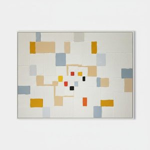Architektonischer Rhythmus In Ocker Und Schiefer: Eine Monumentale Studie Geometrischer Gelassenheit