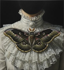 The Silent Sentinel: A Monochromatic Study Of Lace And Ethereal Moth — Laurent Baudry