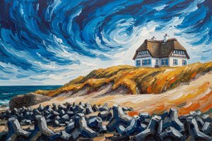 Cerulean Turbulence: The Coastal Sentinel — Étienne Leroy