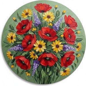 Radiant Emergence: A Singular Symphony Of Textured Crimson And Saffron Petals — Christian Noiret
