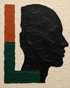 Fragmented Monolith: A Heavy Impasto Study Of Silhouette And Geometric Form — Laurent Fabre