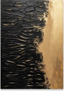 Fragmentierte Mitternacht: Eine Monumentale Studie Von Obsidianwellen Und Vergoldetem Licht — David Moreau