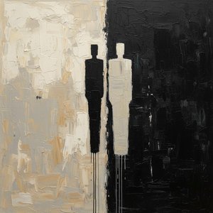 Dualistic Shadows In Monochromatic Descent: A Singular Study Of Archetypal Symmetry — Laurent Fabre