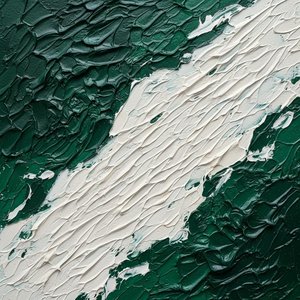Monolithic Verdant Ridge With Sculpted Alabaster Impasto In A Singular Vision — David Moreau
