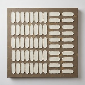 Rhythmische Relief In Taupe: Eine Monumentale Studie Skulpturaler Form Und Gelassener Symmetrie — David Moreau