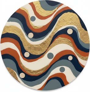 Celestial Resonance: A Meditative Symphony Of Gilded Waves And Deep Oceanic Tones — Laurent Fabre