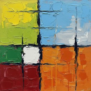 Quadrants Chromatiques Fragmentés : Une Étude Monumentale Du Chaos Tactile Et De La Tension Vibrante — Christian Noiret