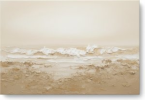 Horizons Éthérés De Sable Et Impasto Blanc Crêtant Dans Un Chef-d'œuvre Unique