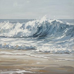Ephemeral Architecture Of Grey Seas Under An Overcast, Contemplative Sky — Christian Noiret