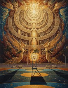 The Zenith Of Mundane Grace: A Celestial Vigil In Gilded Symmetry — Jacques Villedieu