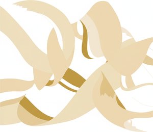 Flux Éthéré De Rubans Ocre Dans Un Vide Infini Monochromatique Et Serein — Laurent Bernard