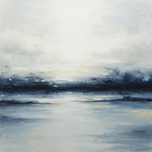 Ethereal Horizon: A Meditative Study Of Light And Indigo Shadows — Christian Noiret