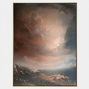 Ethereal Radiance Emerging From The Shadows Of A Textured Copper Horizon — David Moreau