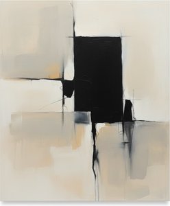Monolithic Shadows In Charcoal And Cream: A Singular Study Of Structural Melancholy — Laurent Fabre