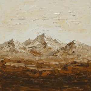 Monolithic Earth: A Sculptural Study Of Timeless Peaks And Ochre Shadows — Laurent Roche