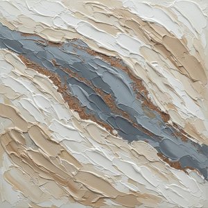 Ätherischer Schiefer Und Vergoldete Adern In Einer Monumentalen Impasto-studie Der Gelassenheit — David Moreau