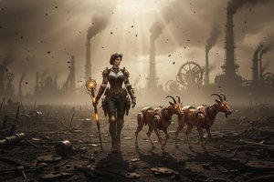 The Sentinel Of Rust And Gear: A Journey Through The Sepia Wasteland — Claire Boyer