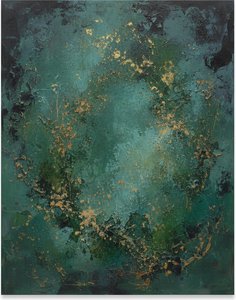 Ethereal Emerald Vortex With Gilded Veins In A Meditative Abstract Composition — David Moreau