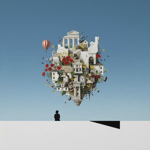 Floating Fragments Of Eternity: A Meditative Assemblage Of Architecture And Wild Crimson Poppies — Laurent Baudry