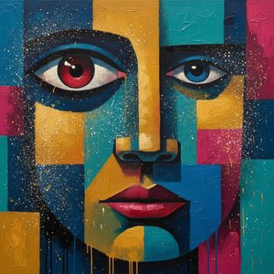Âme Fragmentée En Plans Prismatiques : Un Chef-d'œuvre Monumental Unique — Christian Noiret, Abstrait Contemporain