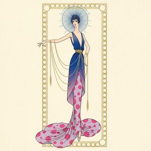 Aureola D'oro Radiante Su Drappeggio Cobalto E Magenta — Valentin Laurent De Courcey