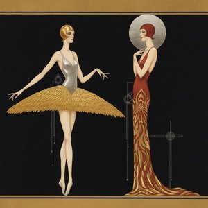 Ballerina Argentata E La Figura Dorata In Cremisi — Valentin Laurent De Courcey