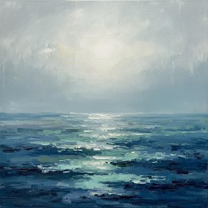 Ephemeral Veil Over Indigo Depths: A Study In Atmospheric Resonance — Christian Noiret