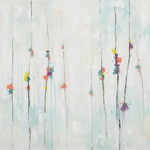 Ethereal Descent Of Chromatic Petals Within A Serene Vertical Abstract Composition — Christian Noiret
