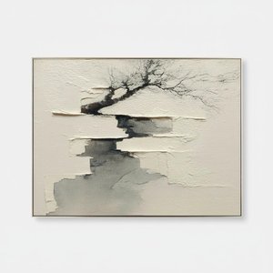 Fragmented Silhouettes Of An Eroding Landscape In Charcoal And Muted Slate Grey — David Moreau