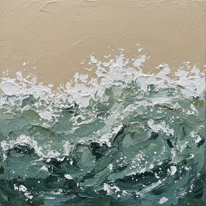 Vergängliche Gezeiten Von Salbei Und Sand In Einer Monumentalen Impasto-studie — David Moreau
