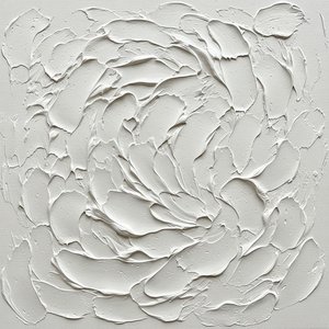 Radianza Eterea: Uno Studio Scultoreo Monocromatico In Infinito Rilievo Impasto Bianco — David Moreau
