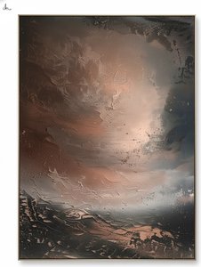 Ätherischer Horizont Aus Kupfernem Licht Inmitten Von Schatten Aus Schiefer Und Holzkohle — David Moreau