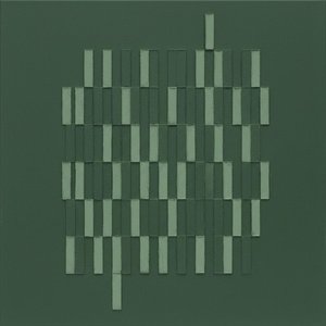 Monolithic Silence In Sage And Forest Green: A Singular Geometric Meditation — David Moreau, Minimalist Art