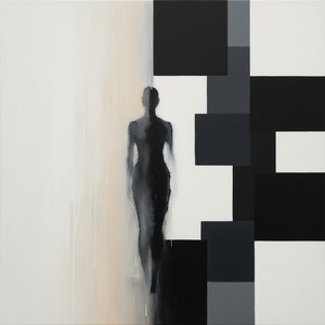 Ephemeral Wash Meets Architectural Grid: A Study In Dichotomous Stillness — Christian Noiret
