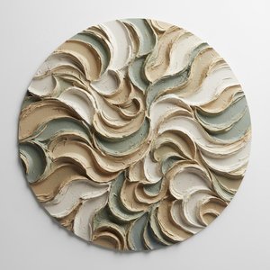 Ethereal Tondo: A Meditative Study Of Sculptural Sand And Sage Rhythms — Laurent Fabre