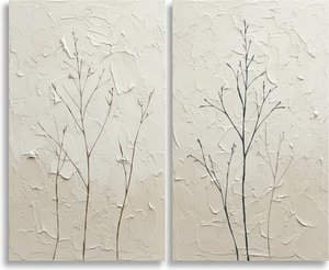 Ethereal Skeletal Silhouettes Amidst Sculptural Layers Of Timeless Ivory Impasto — David Moreau