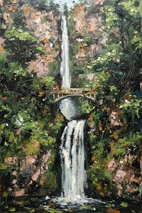Ephemeral Descent: Fragmented Cascades In Verdant Motion — Jacques Villedieu