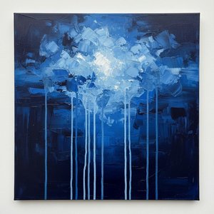 Celestial Descent: A Monochromatic Study Of Luminous Ether And Midnight Shadows — Christian Noiret