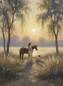 Golden Hour Serenity: An Eternal Moment Of Grace — Jeanne Petit