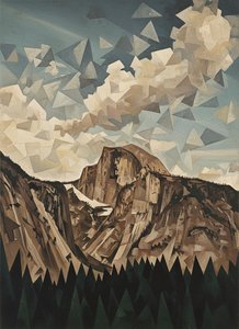 Crystalline Monolith: A Geometric Deconstruction of Granite and Sky