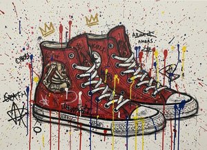 Crimson Velocity: Ein Singulärer Ausdruck Von Urbanem Chaos Und Spontaner Street Art — Laurent Caron
