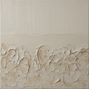 Monolithic Resonance: A Singular Composition Of Ribbed Ivory And Sculptural Earth Tones — David Moreau