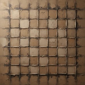 Monolithic Earth Tones: A Sculptural Study Of Organic Grids And Tactile Shadows — David Moreau
