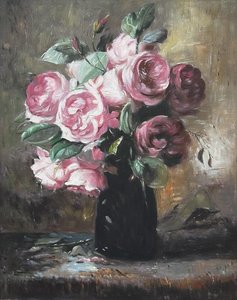 Frans Mortelmans - Ruže U Boji Njezinog Ružičastog Cvata U Vazi