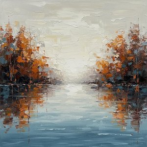 Ethereal Horizon: A Singular Symphony Of Autumnal Light And Misted Waters — Christian Noiret