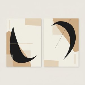 Monolithische Stille: Ein Meditatives Diptychon Organischer Formen Und Erdiger Schatten