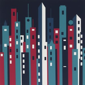 Silenzio Monolitico: Uno Studio Geometrico Di Ombre Cremisi E Guglie Di Mezzanotte — Jean-paul Blanchet