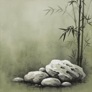 Ombres Silencieuses De La Sauge : Une Étude Méditative Entre Brume Et Pierre — Laurent Garnier