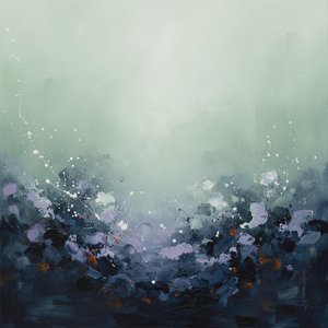 Ethereal Sage Horizons Over Deep Indigo Shadows In A Singular Masterpiece — Christian Noiret