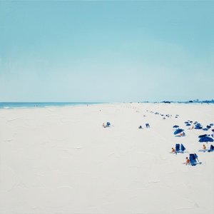 Ätherische Einsamkeit In Skulpturalem Weißem Sand Unter Einem Blass-cyanfarbenen Horizont — Laurent Vionnet